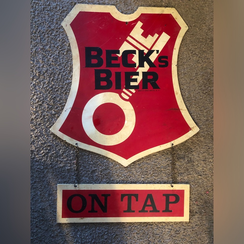 Rare Beck's Bier Vintage Sign